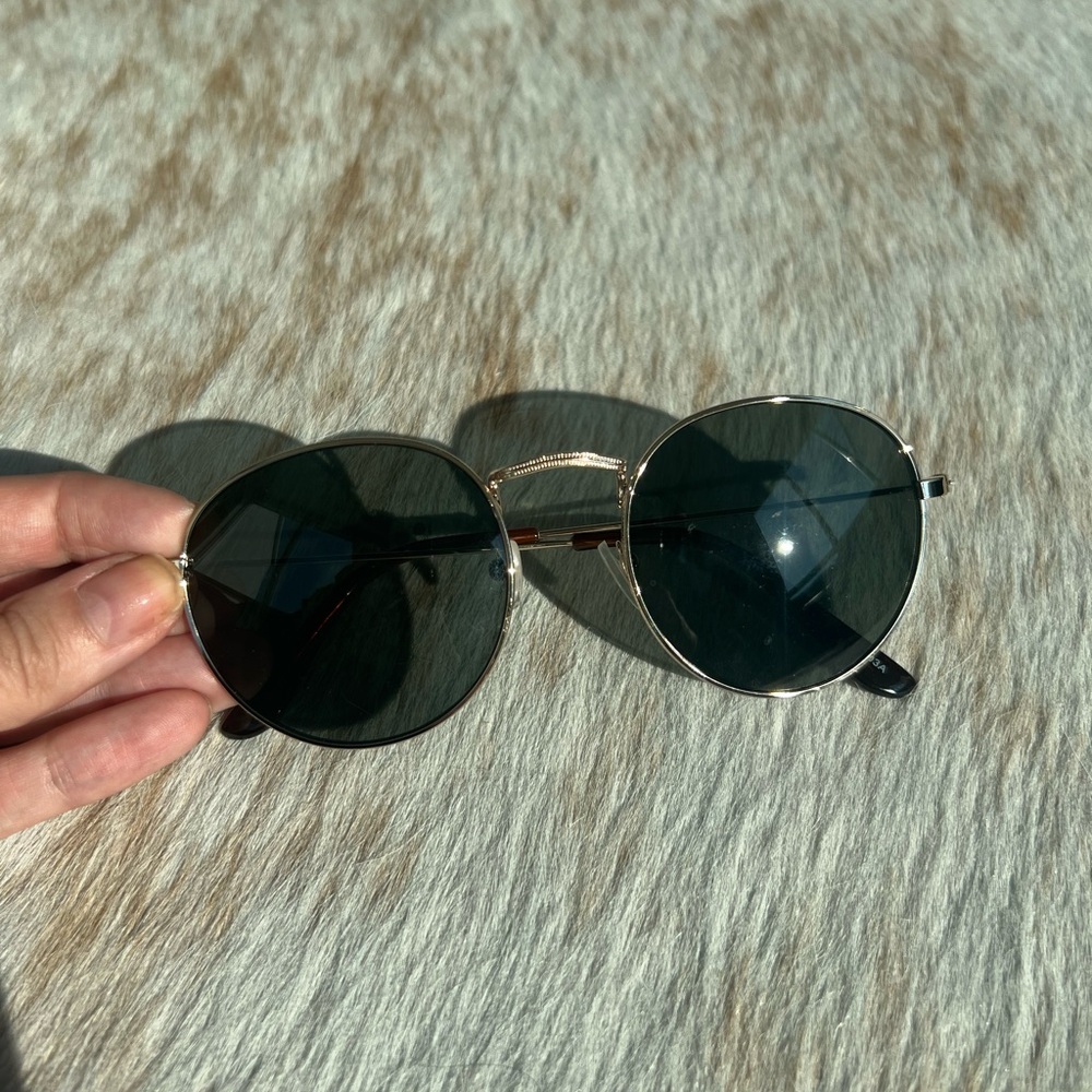 Three Pairs of Sunglasses- black rectangle/red/princess polly